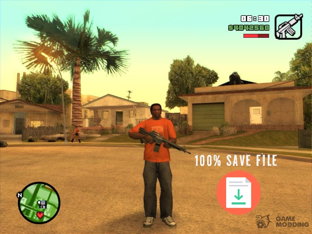 GTA San Andreas 100% Savegame PS4 Mod 