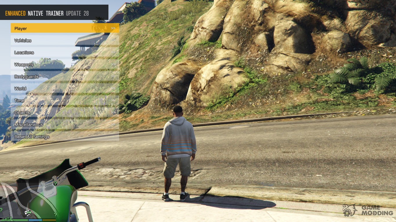 how to open hood on gta 5 pc using enhanced native trainer