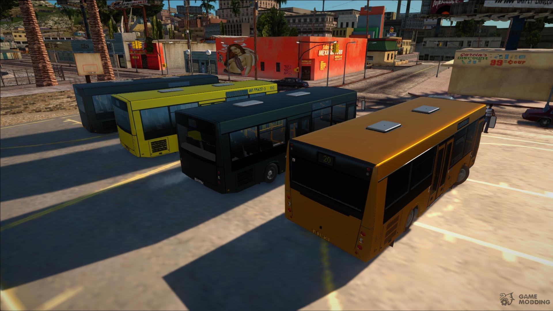 Package of MAZ-206 buses (226) for GTA San Andreas