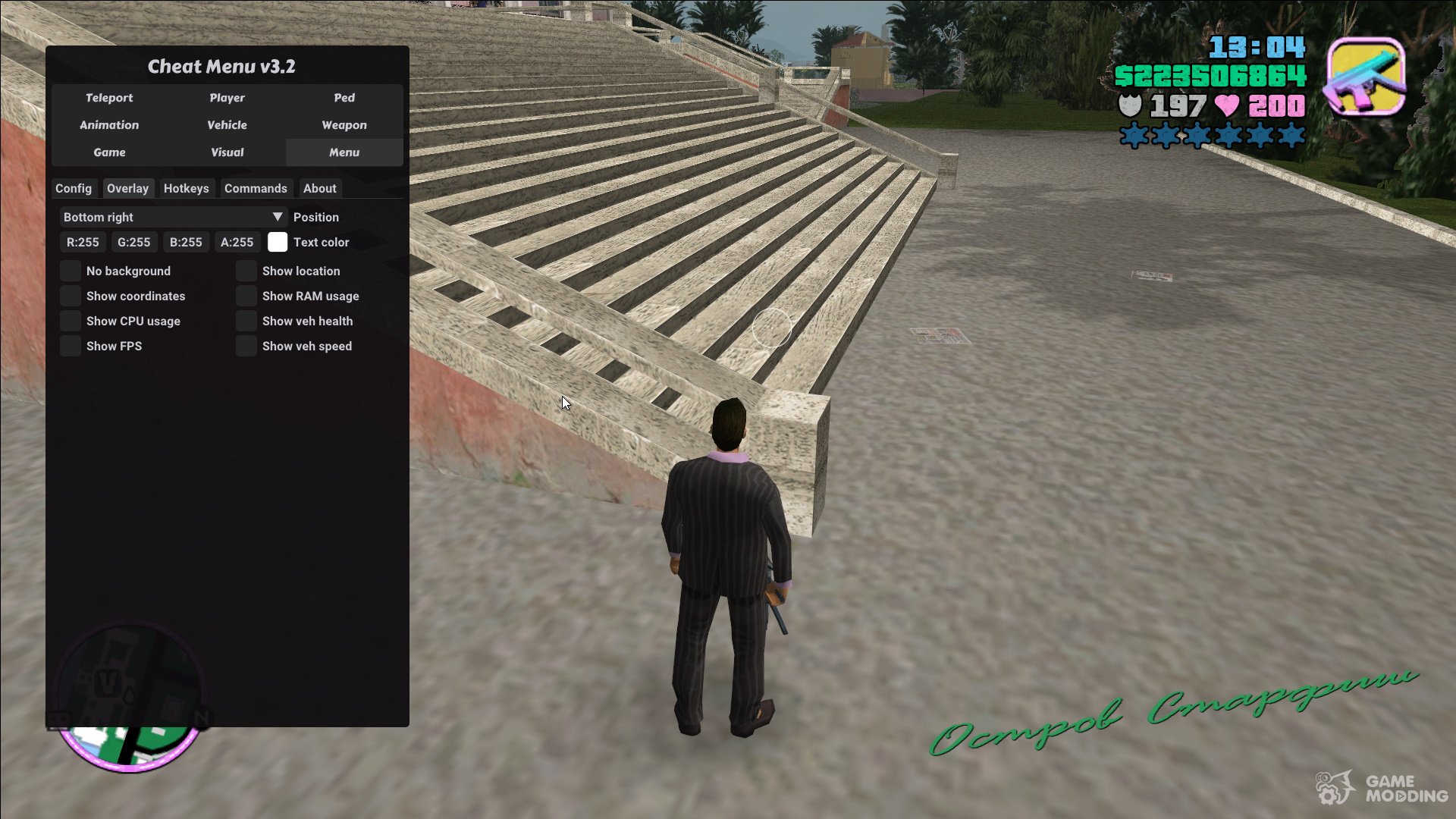 Cheat Menu v3.2 for GTA Vice City