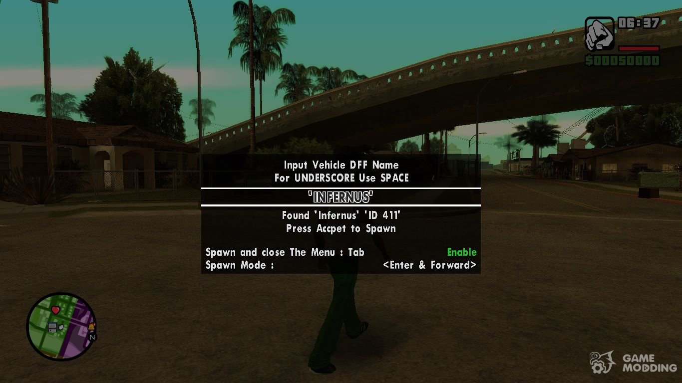 R'-TRAINER V2.0.1 - menu cheat for GTA San Andreas