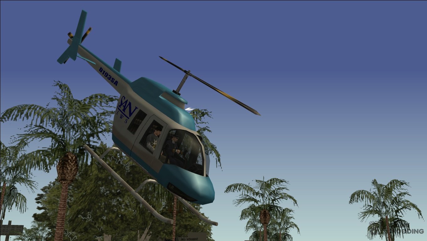 GTA San Andreas (PC) Learning to fly - Prueba #5: Helicoptero: Despegue  (Helicopter Takeoff) 