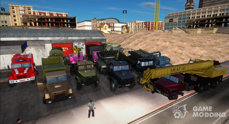 Pack of different KrAZ cars