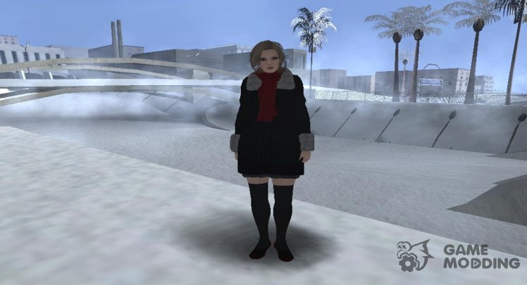 Christie in winter clothes
