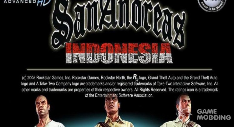 GTA SA Indonesia v2 (Text, Font, Loadscreen, HUD, BM)