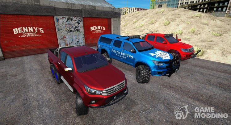 Pack of cars Arctic Trucks (Toyota Hilux, Chevy S10)