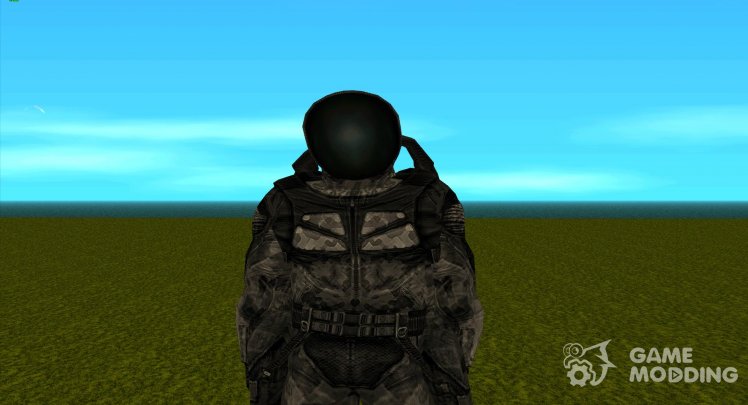 A member of the X7 group in a scientific jumpsuit from S.T.A.L.K.E.R