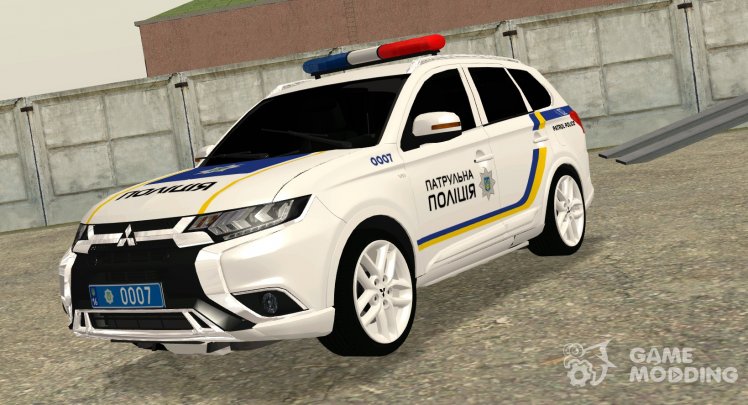 Mitsubishi Outlander patrulla de la policía de Ucrania