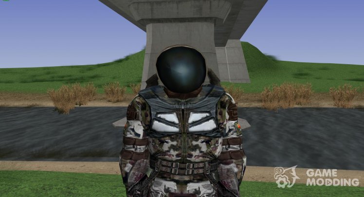 A member of the group Phoenix in a scientific suit of S. T. A. L. K. E. R V. 1