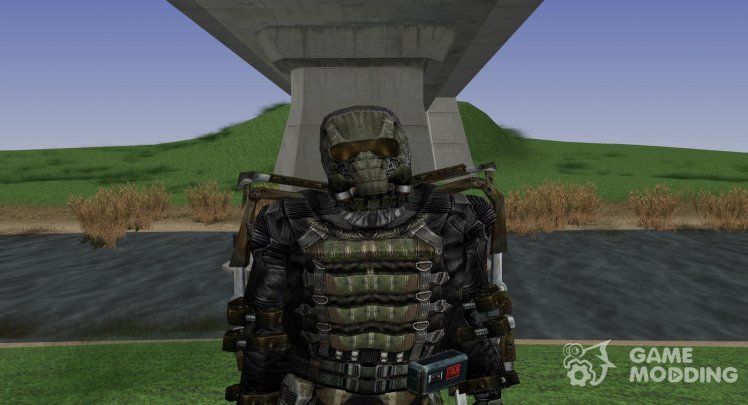 A member of the group Enlightenment in a lightweight exoskeleton of S. T. A. L. K. E. R V. 3