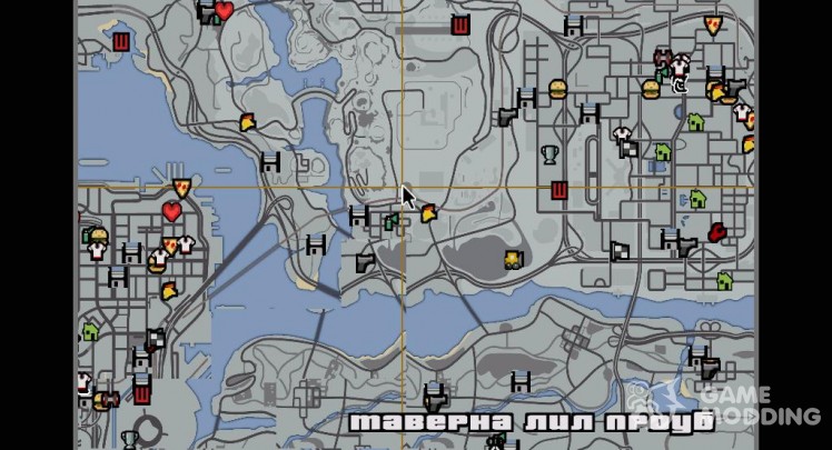 Map in the style of GTA 5