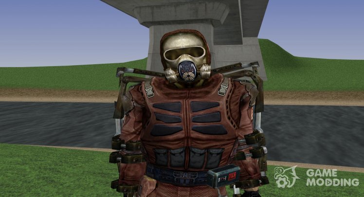 A member of the group the Flame in a lightweight exoskeleton of S. T. A. L. K. E. R