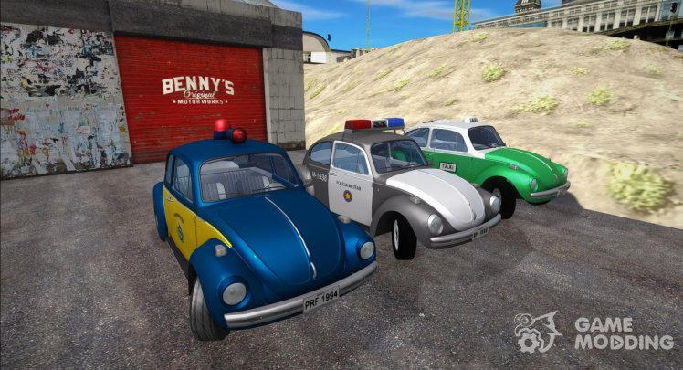 Pack of Volkswagen Beetle cars of the 1990s