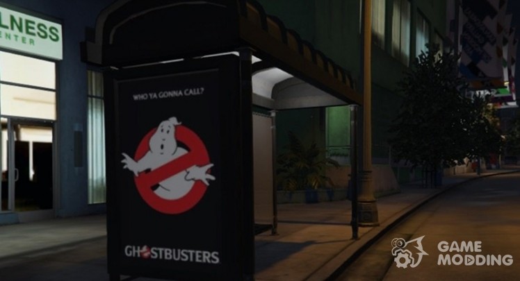 Ghostbusters Movie Poster Bus Station