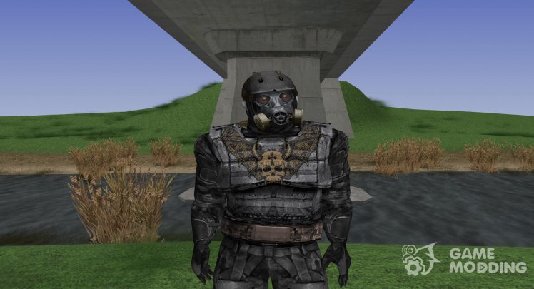 A member of the group Smugglers in the exoskeleton without servos of S. T. A. L. K. E. R
