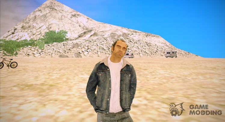 GTA V-Trevor with Blue Denim Jacket