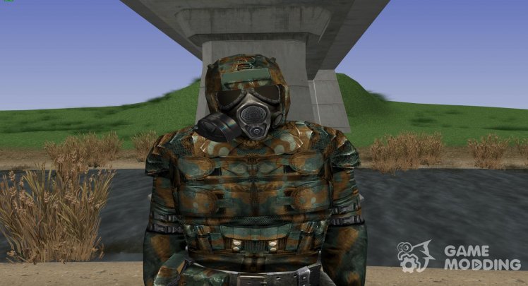 A member of the group Death Squad to suit up Bulat of S. T. A. L. K. E. R