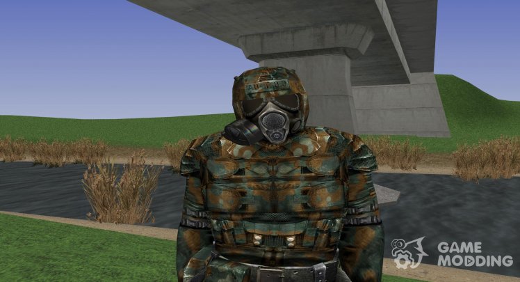 Miembro de la agrupación la Brigada Che en камуфляжном бронекостюме bulat de S. T. A. L. K. E. R