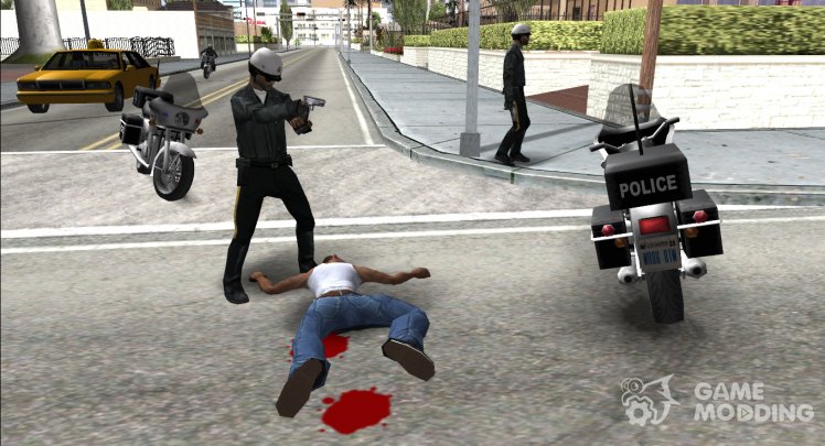 Cops react to death as in GTA VC