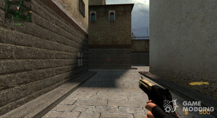 Deagle ретекстур, negro y oro