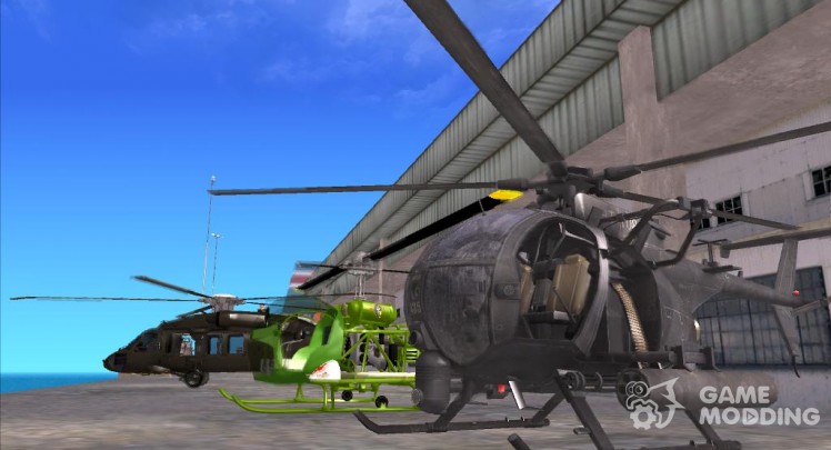 Planes and helicopters for GTA San Andreas from Smokie (12 planes and  helicopters)