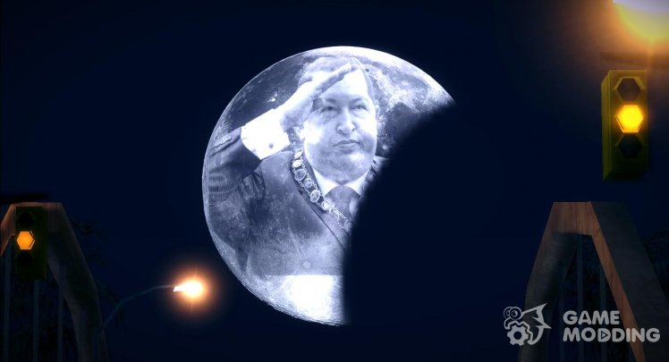 Moon with Hugo Chavez