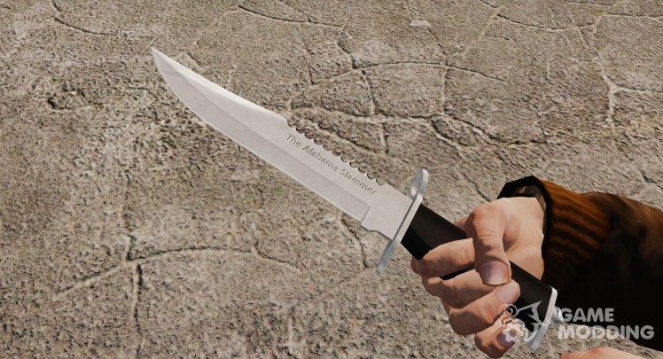 Knife The Alabama Slammer, chrome plated
