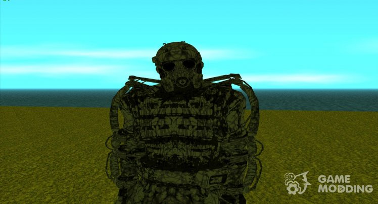 A member of the group Hunters in an exoskeleton from S.T.A.L.K.E.R