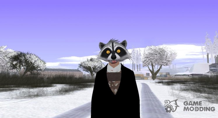 Skin de GTA online en la máscara de mapache v3