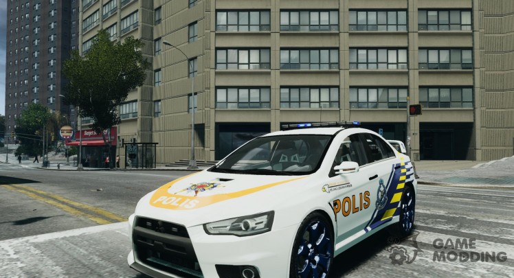 Mitsubishi Evolution X coche de policía