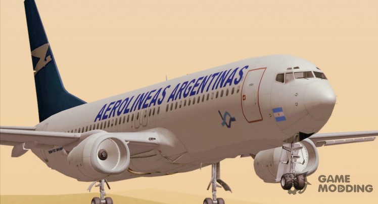The Boeing 737-800 of Aerolineas Argentinas