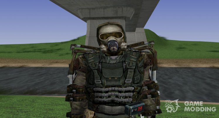 A member of the group Vultures in a lightweight exoskeleton of S. T. A. L. K. E. R.