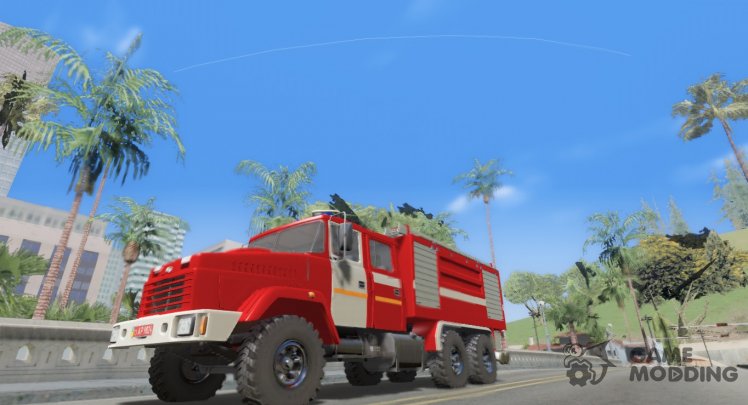 Пожарный КрАЗ-65055 АЦ-60 МЧС Украины