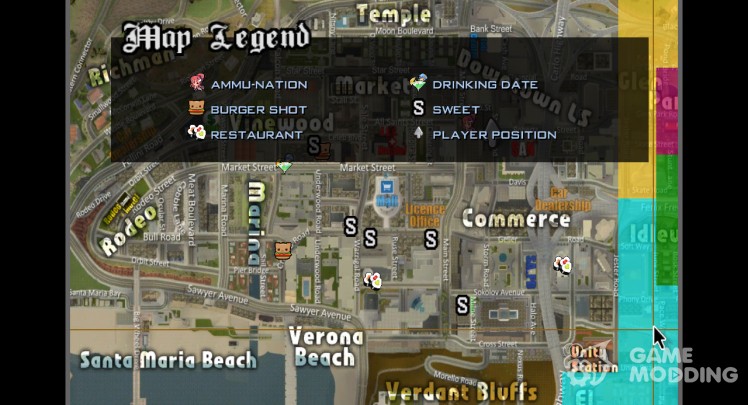 Chibi icons on the map