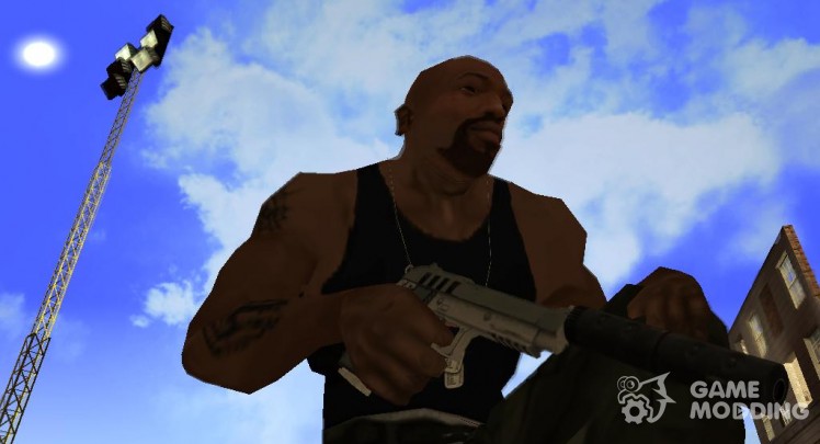 Пистолет с глушителем из GTA 5