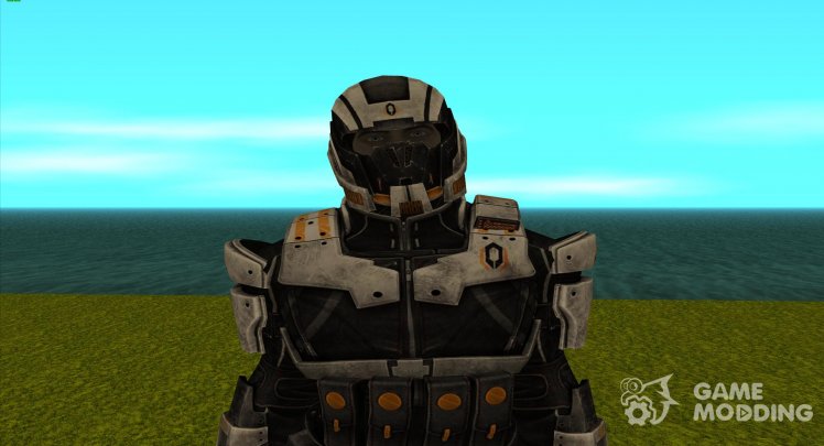 Шепард мужчина в броне Цербера Аякс из Mass Effect