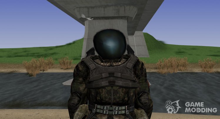 A member of the group Enlightenment in a scientific suit of S. T. A. L. K. E. R V. 2