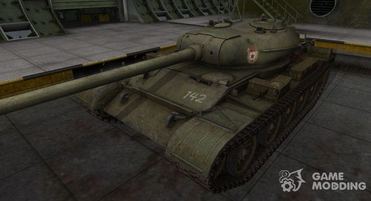 The skin with the inscription for t-54