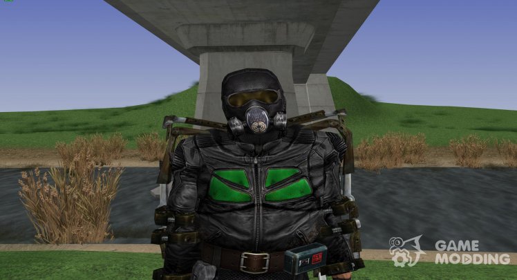 A member of the group the Privateers in the simplified exoskeleton of S. T. A. L. K. E. R