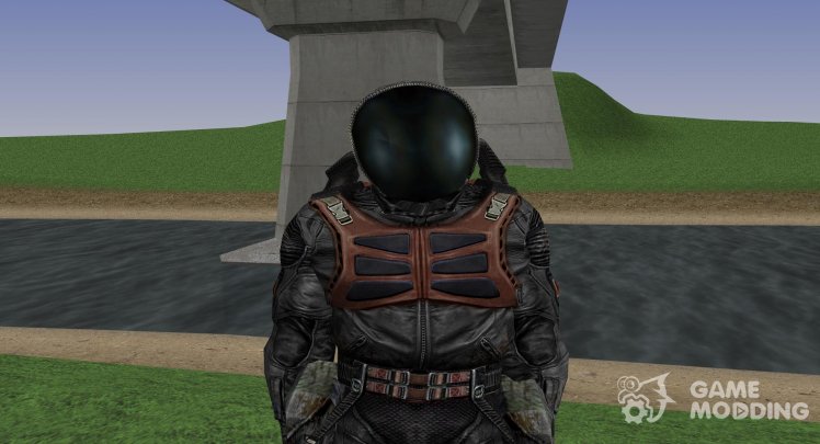 A member of the group the Flame in a scientific suit of S. T. A. L. K. E. R