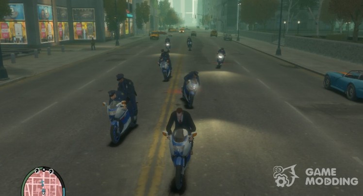 Policías en motocicletas