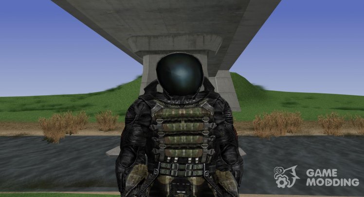 A member of the group Enlightenment in a scientific suit of S. T. A. L. K. E. R V. 1