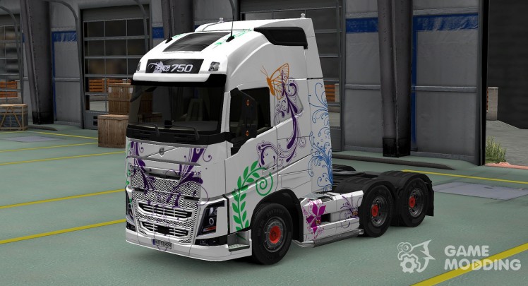 Floral skin for Volvo FH 16 2013