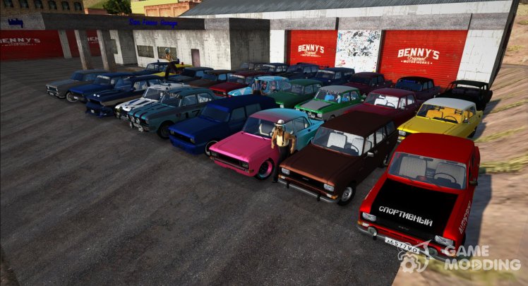 Pack of cars Moskvich-2140 (2137, 2138, 2140SL, 2734)