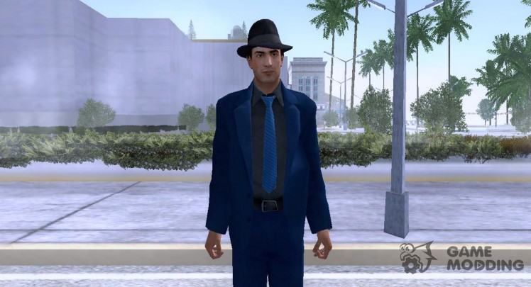 Vito Скаллета de Mafia 2 en azul traje de