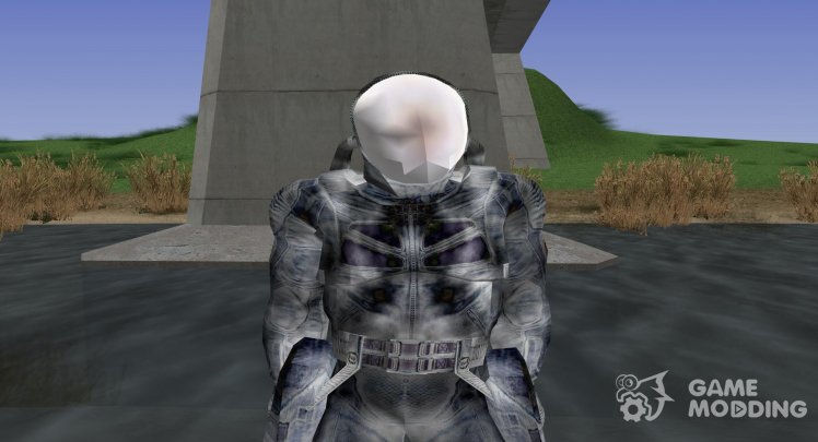 A member of the group Wind in a scientific suit of S. T. A. L. K. E. R