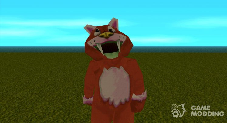 The man in the orange suit of the fat saber-toothed tiger from Zoo Tycoon 2