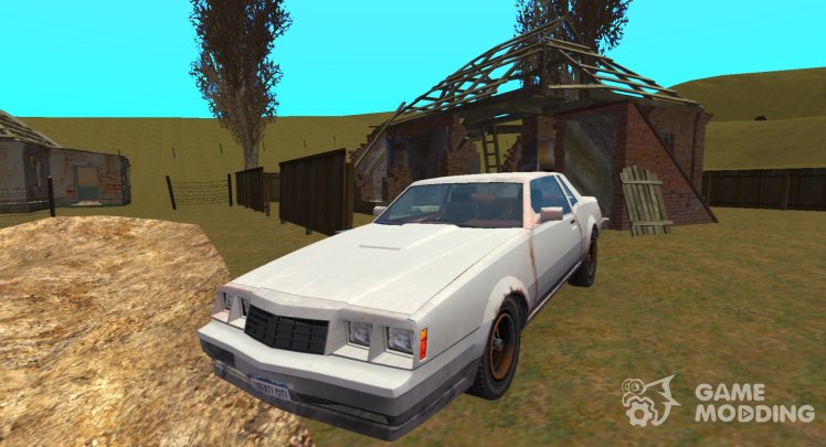 Rusty Sabre with rotating steering wheel