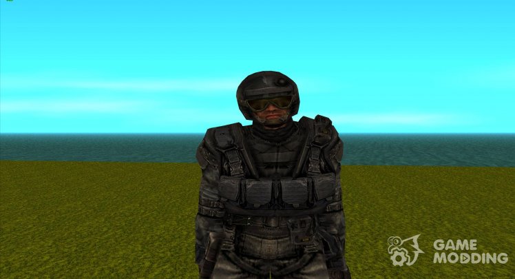 A member of the Strela group in the Strela-1cm armored suit from S.T.A.L.K.E.R