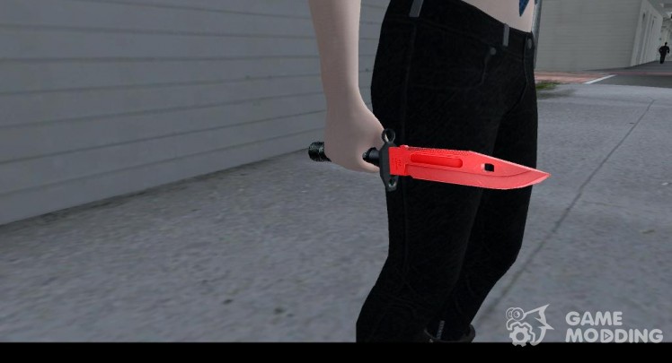 Knife black and red